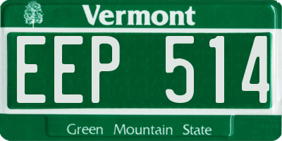 VT license plate EEP514