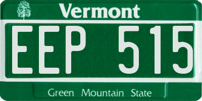 VT license plate EEP515