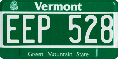 VT license plate EEP528