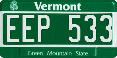VT license plate EEP533