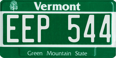 VT license plate EEP544
