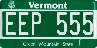 VT license plate EEP555