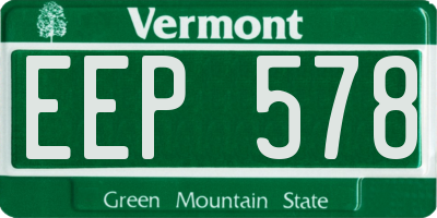 VT license plate EEP578