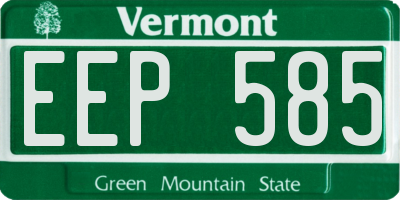 VT license plate EEP585