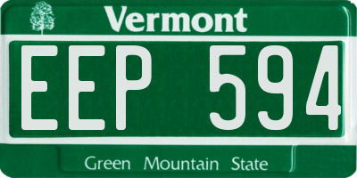 VT license plate EEP594