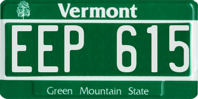 VT license plate EEP615
