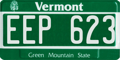 VT license plate EEP623