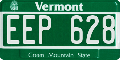 VT license plate EEP628