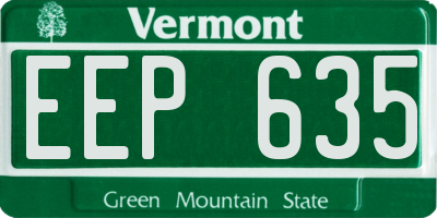 VT license plate EEP635