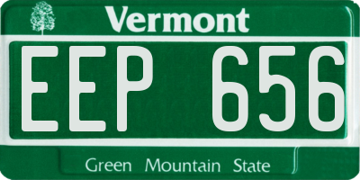 VT license plate EEP656