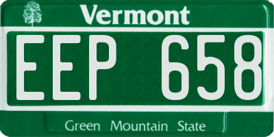 VT license plate EEP658
