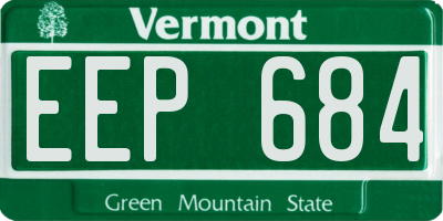 VT license plate EEP684