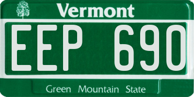 VT license plate EEP690