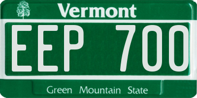 VT license plate EEP700