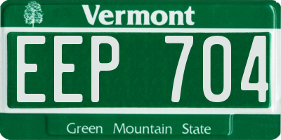 VT license plate EEP704