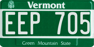 VT license plate EEP705
