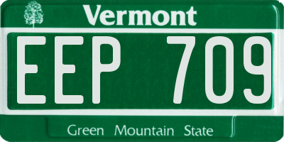 VT license plate EEP709