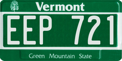 VT license plate EEP721