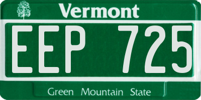 VT license plate EEP725