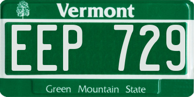 VT license plate EEP729
