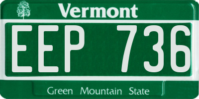 VT license plate EEP736