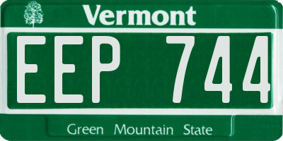 VT license plate EEP744