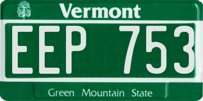 VT license plate EEP753