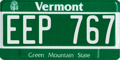 VT license plate EEP767