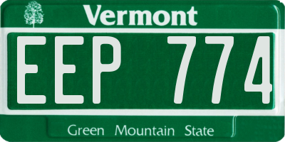 VT license plate EEP774
