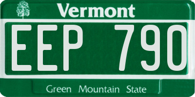 VT license plate EEP790