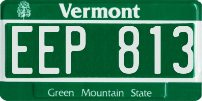 VT license plate EEP813