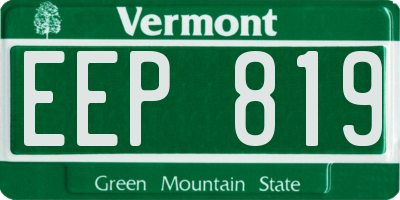 VT license plate EEP819