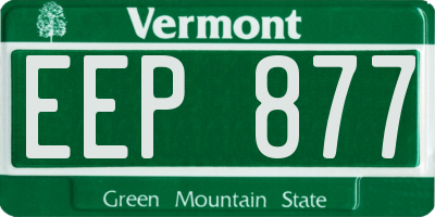 VT license plate EEP877