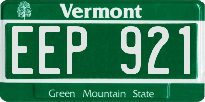 VT license plate EEP921