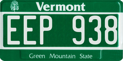 VT license plate EEP938