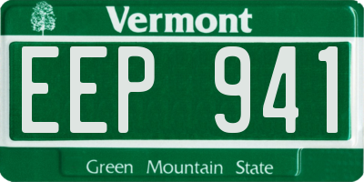 VT license plate EEP941