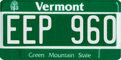 VT license plate EEP960