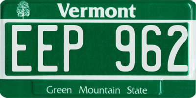VT license plate EEP962