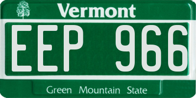 VT license plate EEP966