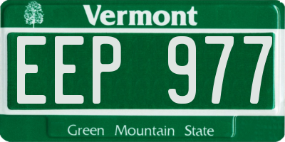VT license plate EEP977