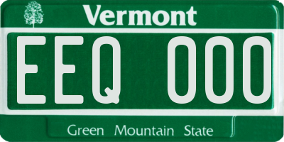 VT license plate EEQ000