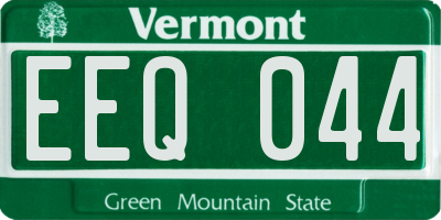 VT license plate EEQ044