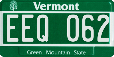 VT license plate EEQ062