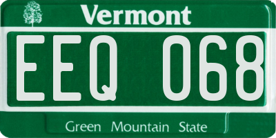 VT license plate EEQ068