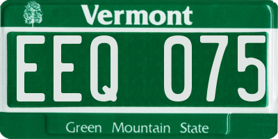 VT license plate EEQ075