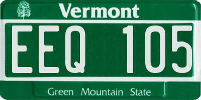 VT license plate EEQ105