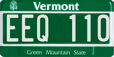 VT license plate EEQ110