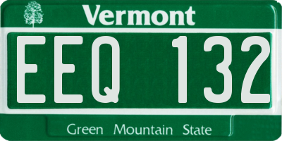 VT license plate EEQ132