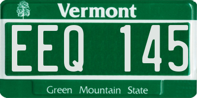 VT license plate EEQ145