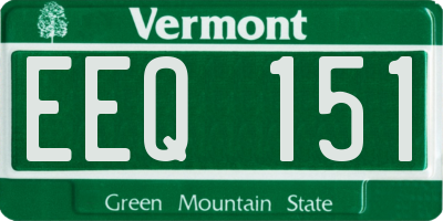 VT license plate EEQ151